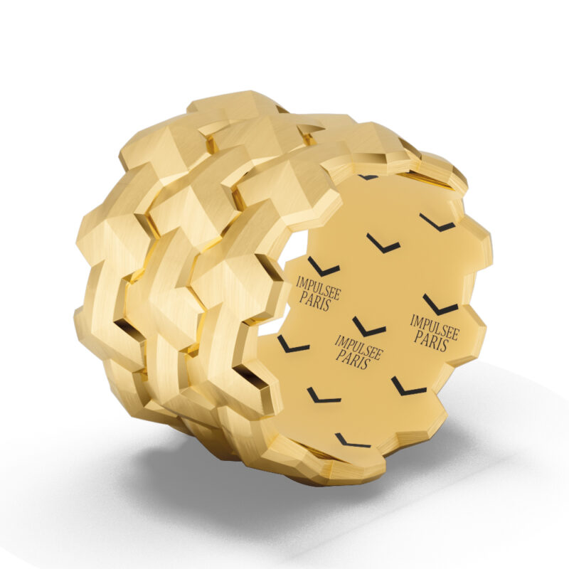 YconiqueTrinova Impulsee Paris 18-carat gold ring.