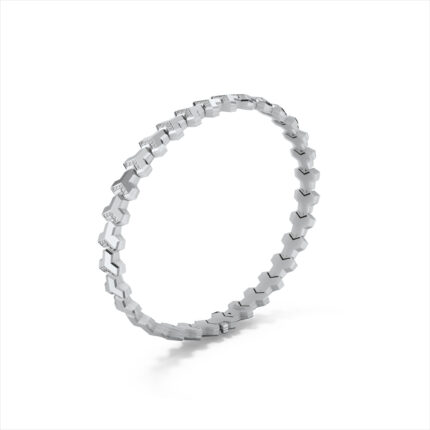 Bracelet en argent Yconique Serti Impulsee Paris. Serti de diamants