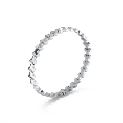 Bracelet en argent Yconique Serti Impulsee Paris. Serti de diamants